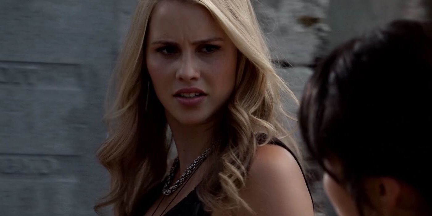 Rebekah looking upset on The Vampire Diaries