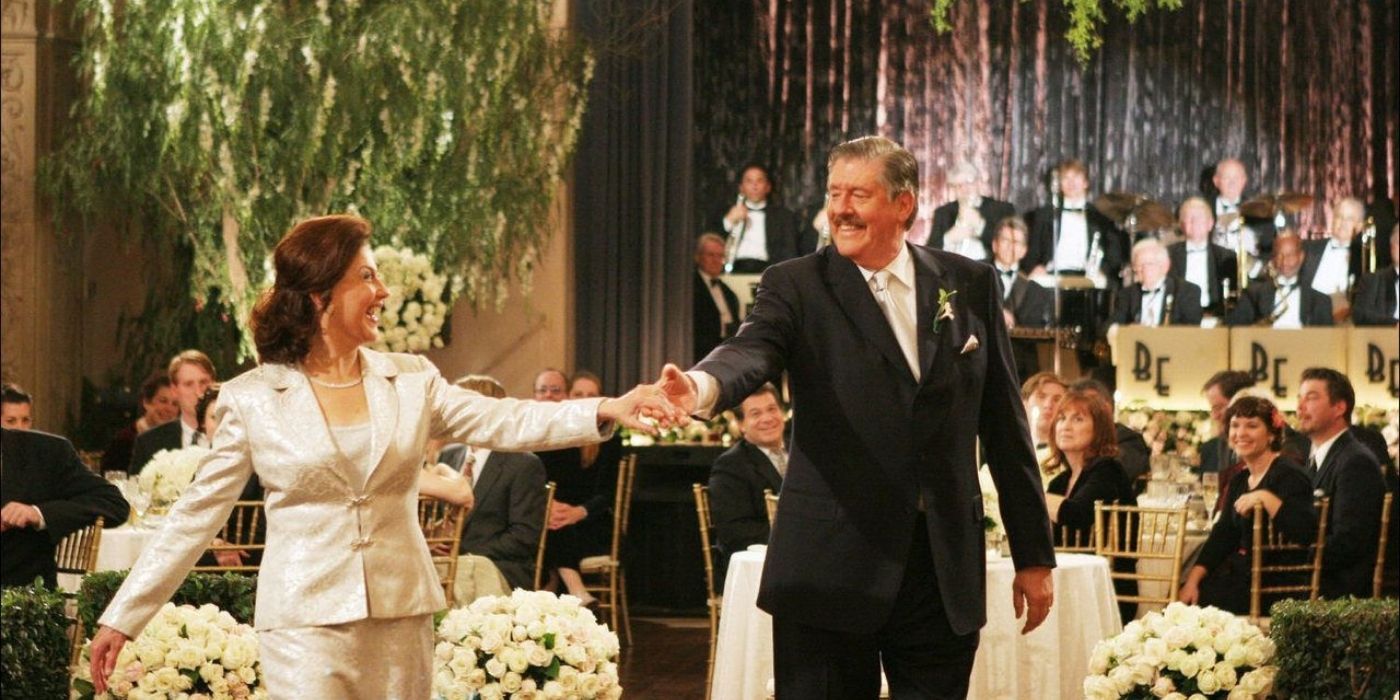 Emily and Richard dancing during their vow renewal on Gilmore Girls