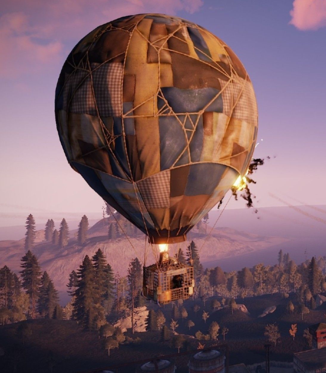 rust hot air balloon vertical