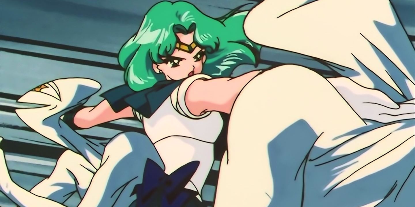 Sailor Neptune battles Germatoid in Sailor Moon episode 124