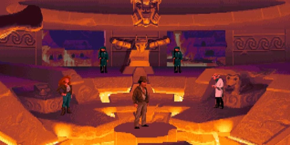Gameplay from Indiana Jones and the Fate of Atlantis