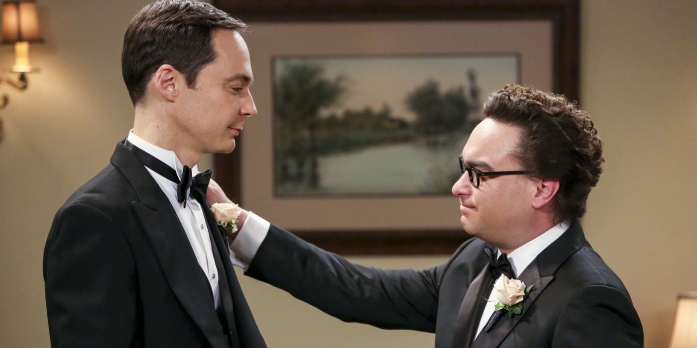 Leonard parabeniza Sheldon em seu casamento