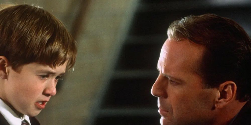 Bruce Willis and Haley Joel Osment on The Sixth Sense.