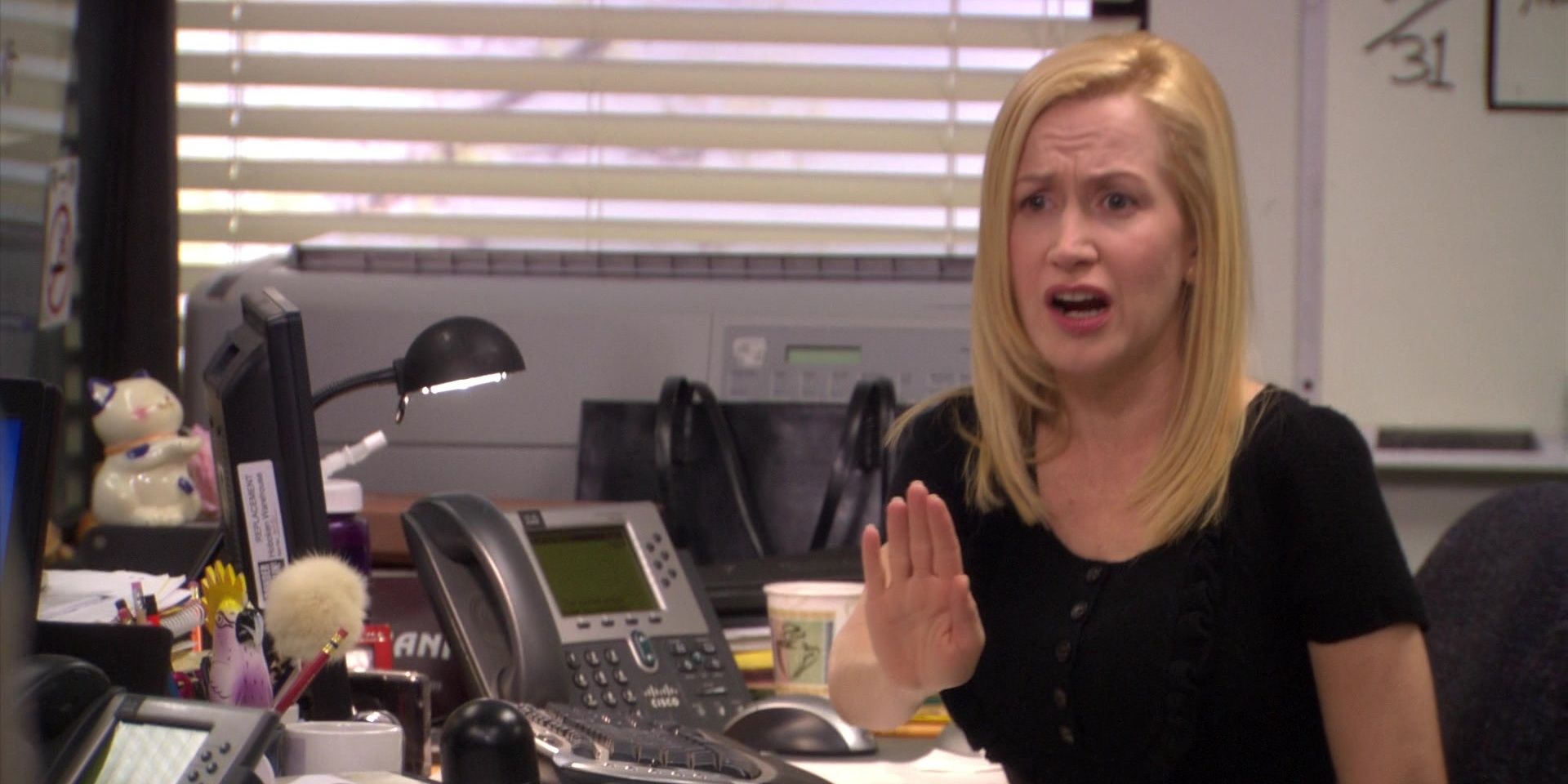 Angela Martin grossed out on The Office