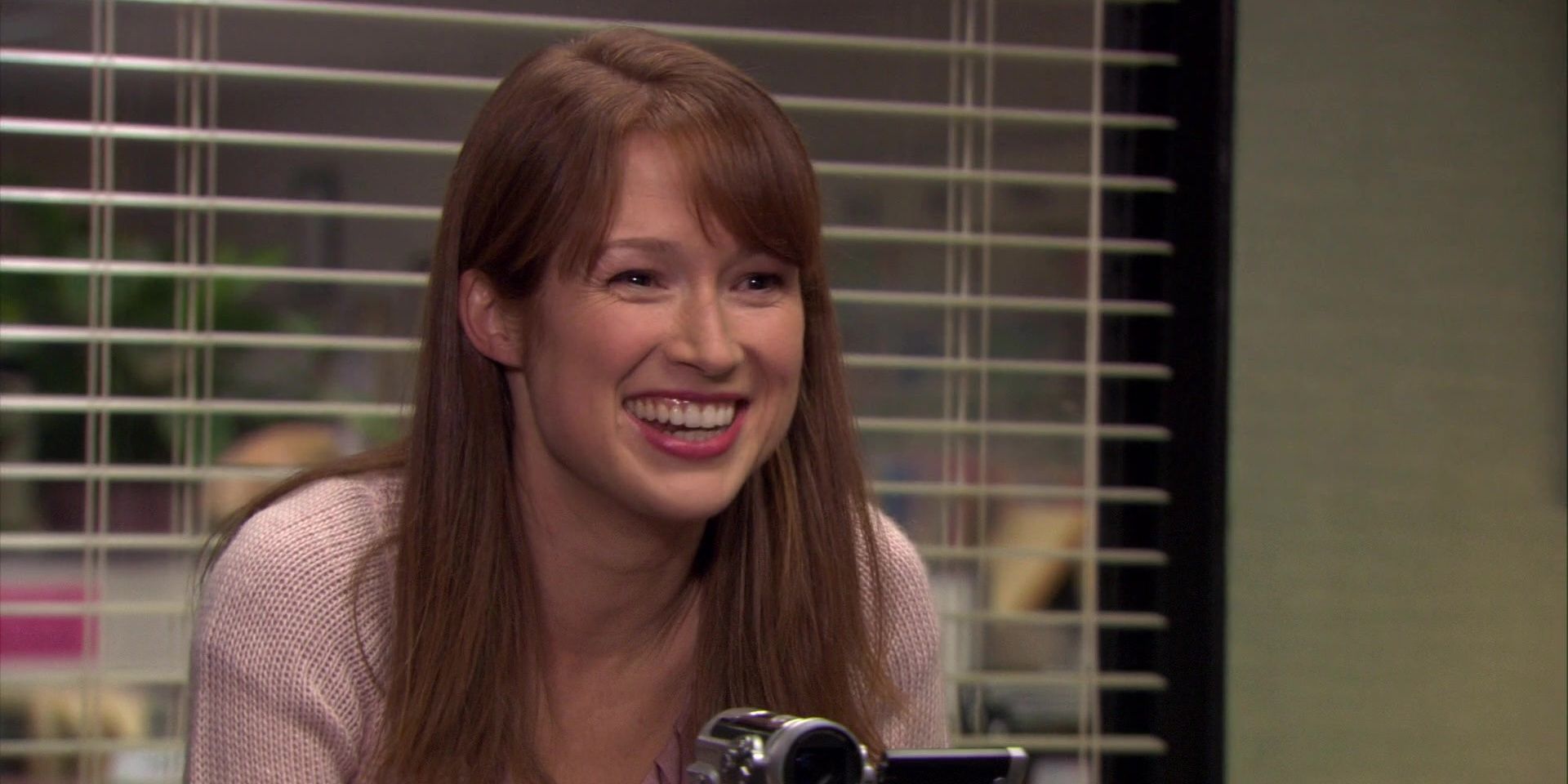 Erin smiling in The Office