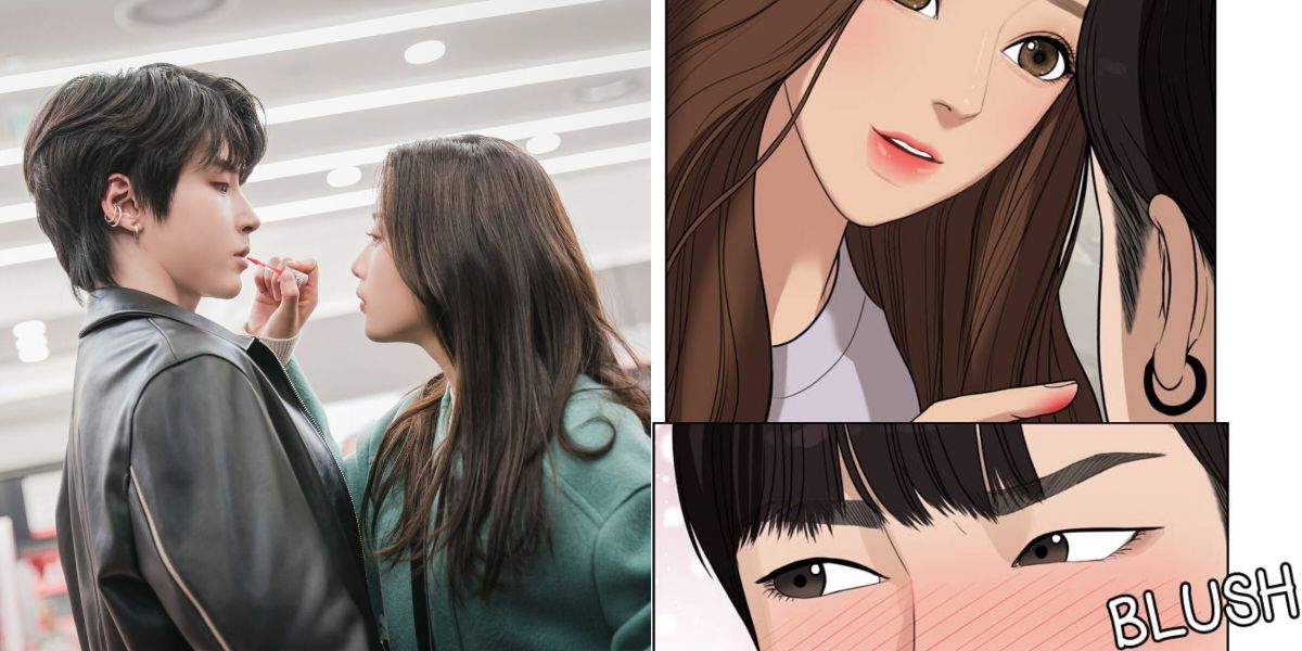 Characters Seo-jun and Im Ju-kyung in True Beauty mall scene