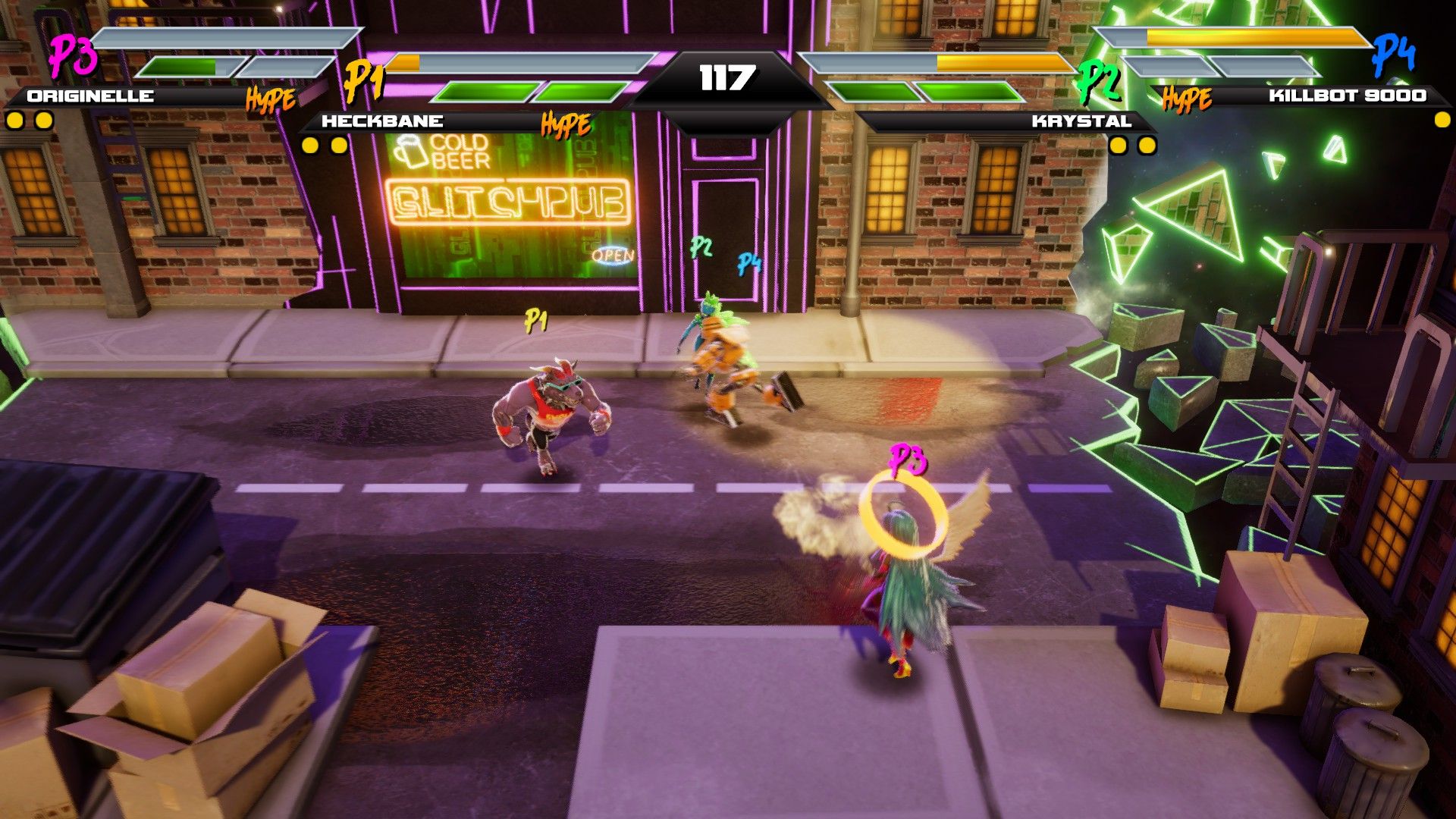 Mighty Fight Federation Gameplay 3 player brawl arena fighter