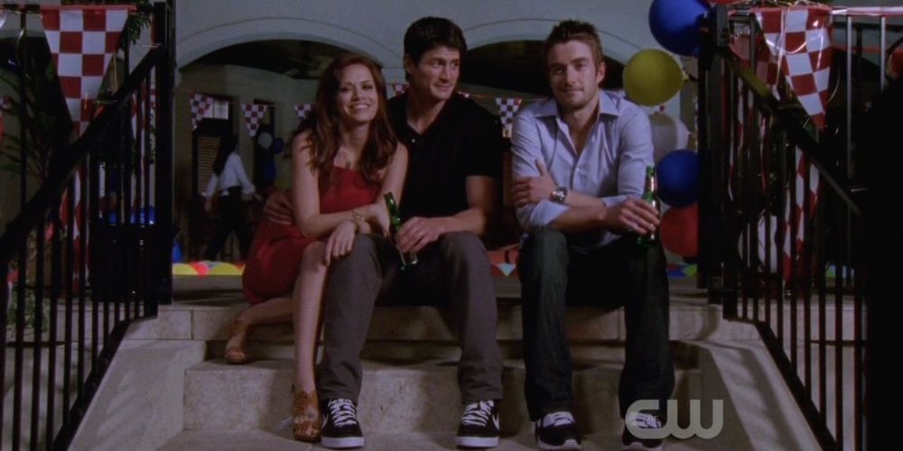 Clay, Haley, Nathan sitting