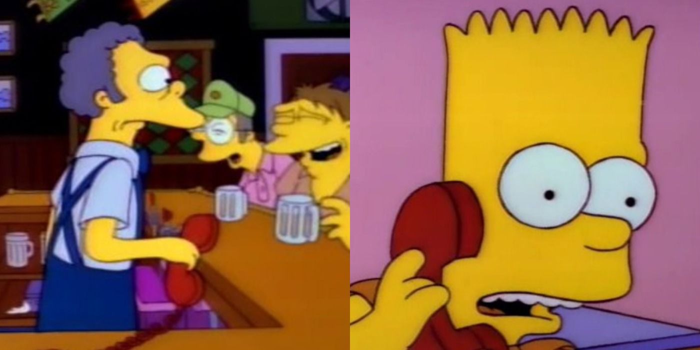 A Man To Hug And Kiss Moe And Bart Simpson