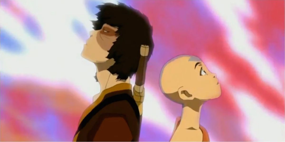 Zuko and Aang meet the fire bending Dragons