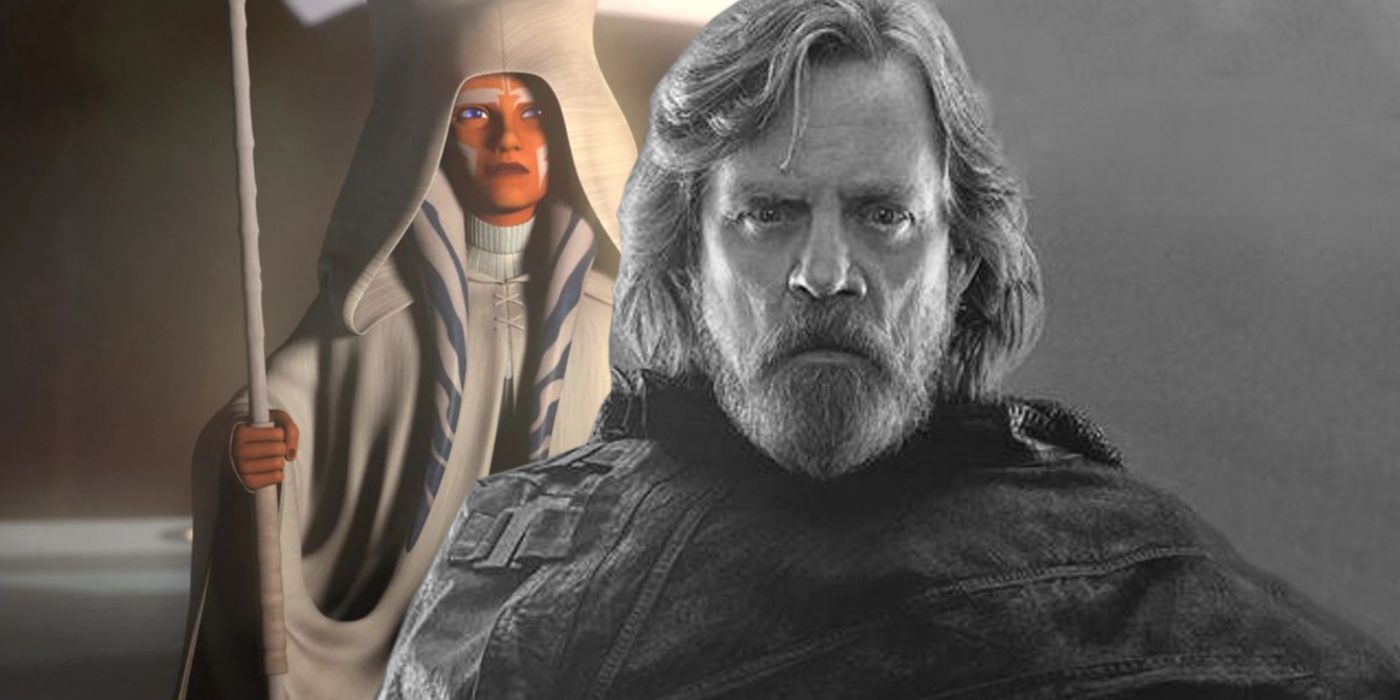 Ahsoka in Star Wars Rebels and Luke Skywalker