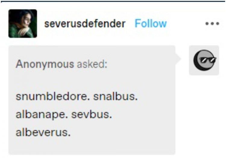 Albus Snape Ship Names Meme