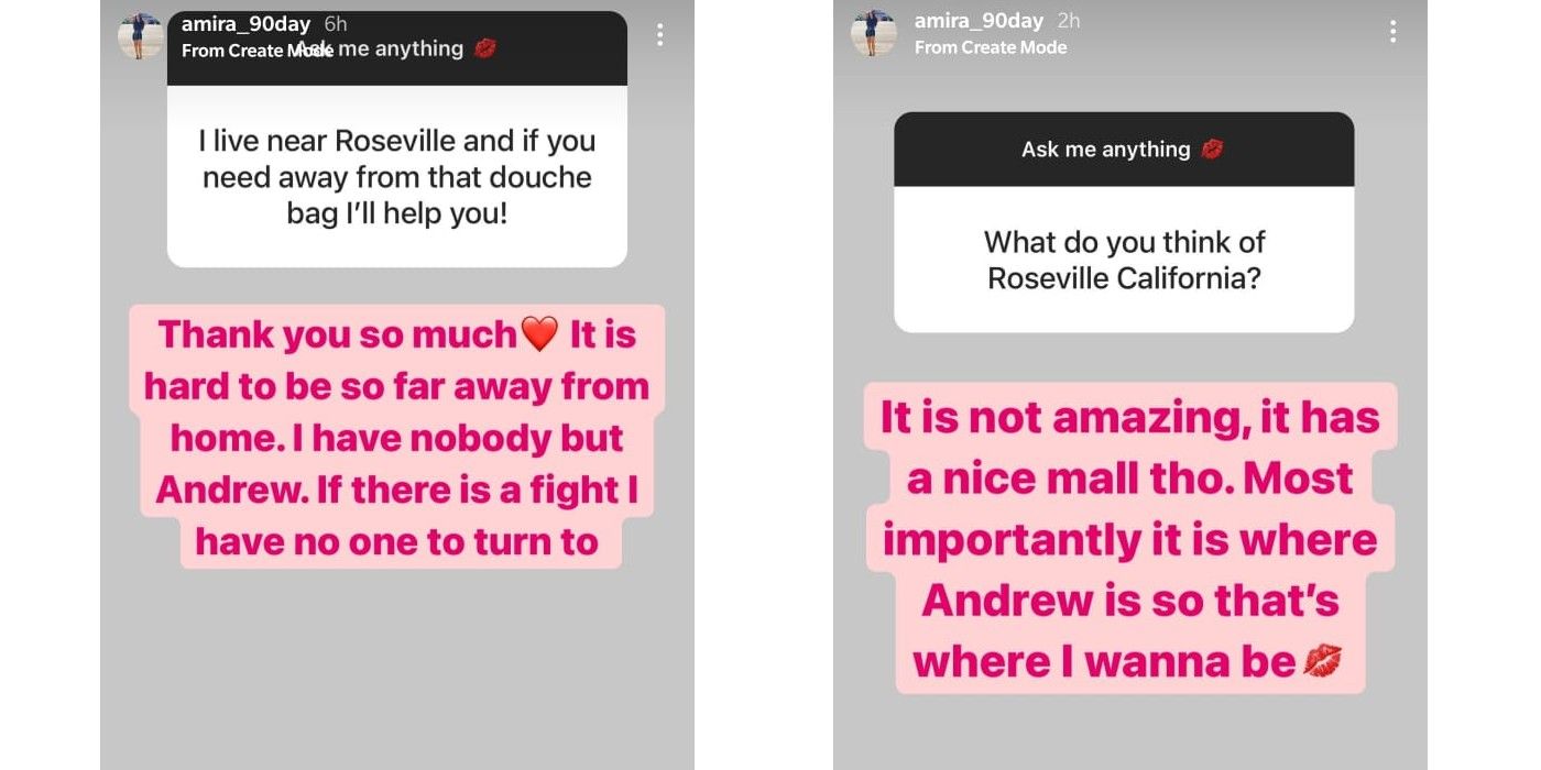 90 Day Fiancé: Amira Hints She’s With Andrew In America During IG Q&A
