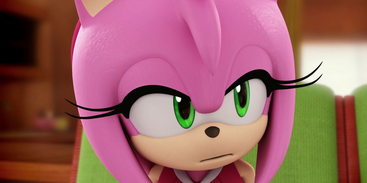 Amy Rose looks bored in Sonic Boom