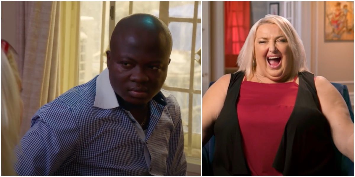 Split image of Michael and Angela in 90 Day Fiance