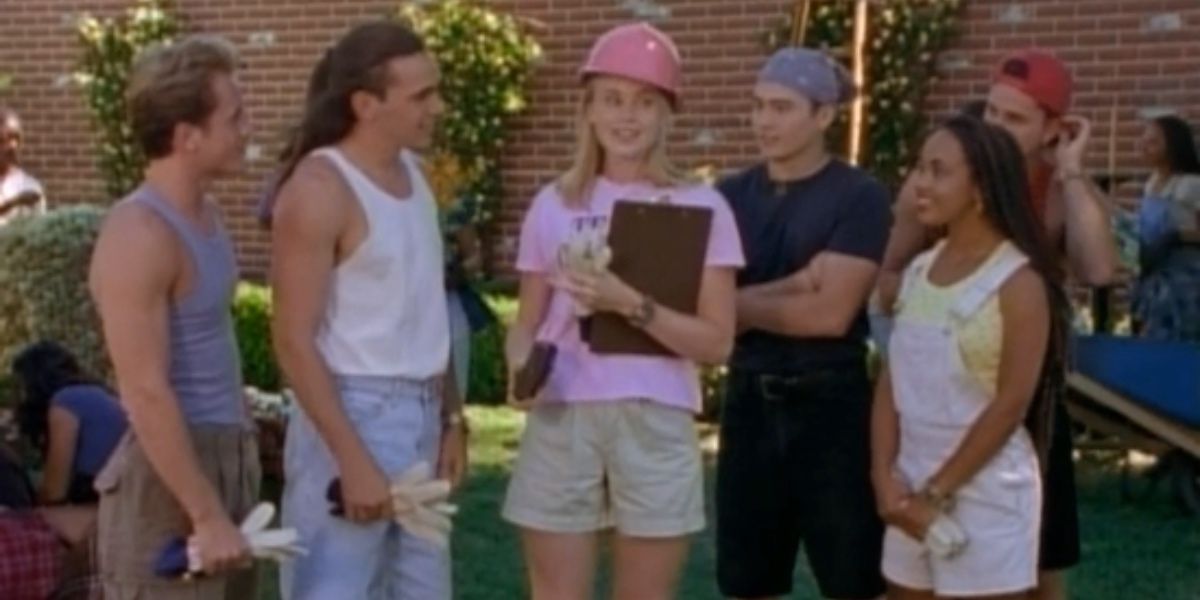 Tommy, Billy, Adam, Aisha and Katherine in season 3 of Mighty Morphin Power Rangers 