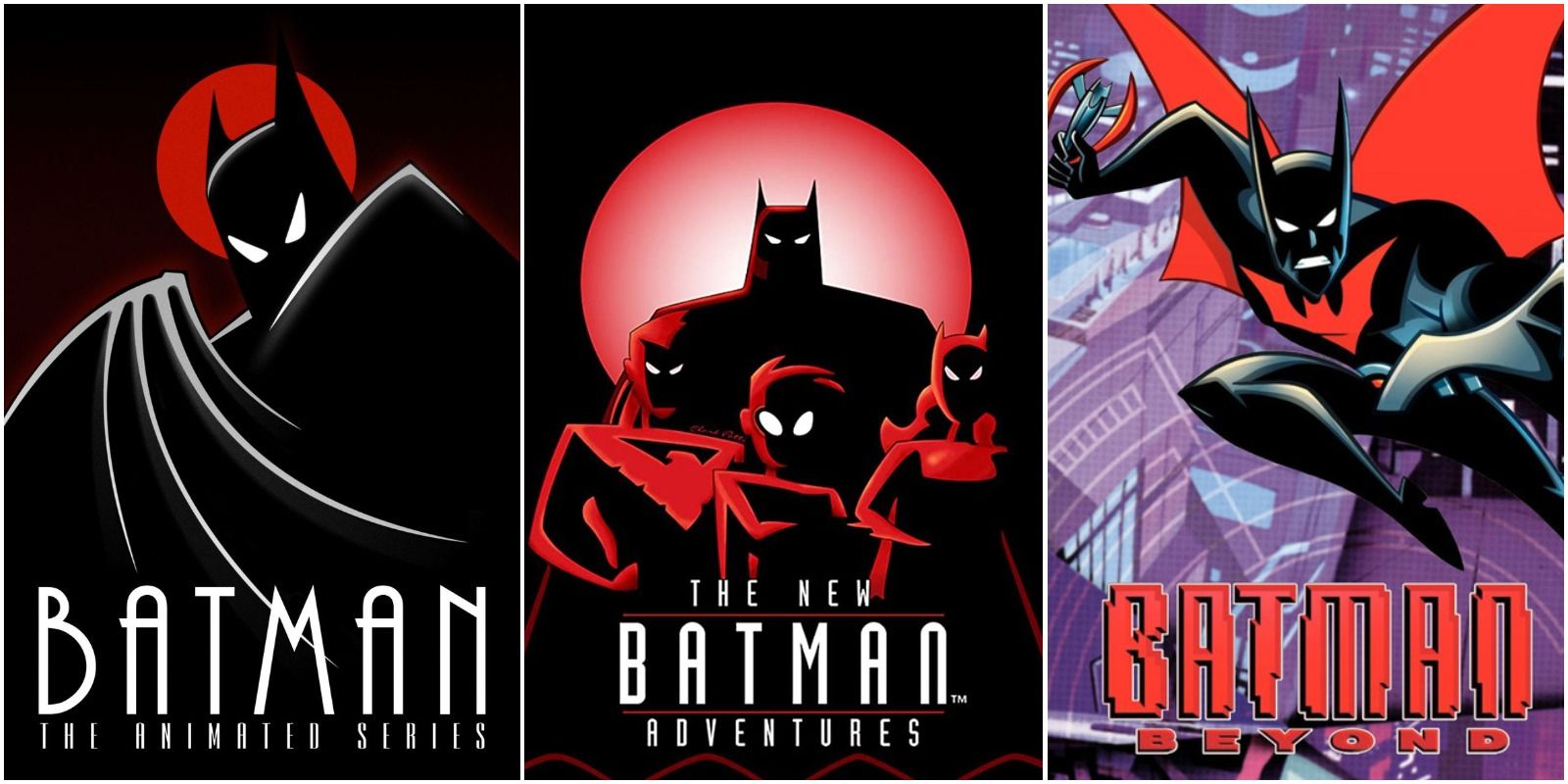 Batman: The Animated Series, The New Batman Adventures and Batman Beyond title cards