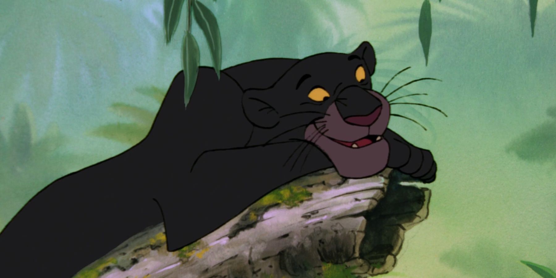 Bagheera watching on in Disney's The Jungle Book