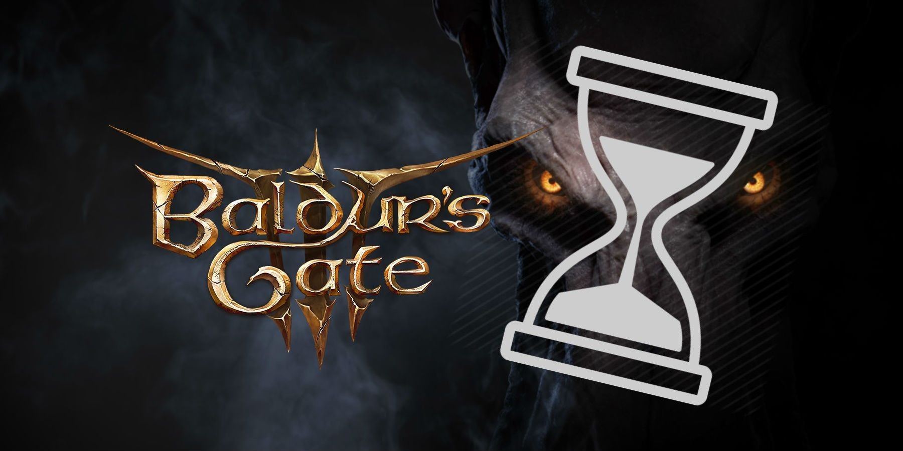 Baldur's Gate 3 logo with hourglass