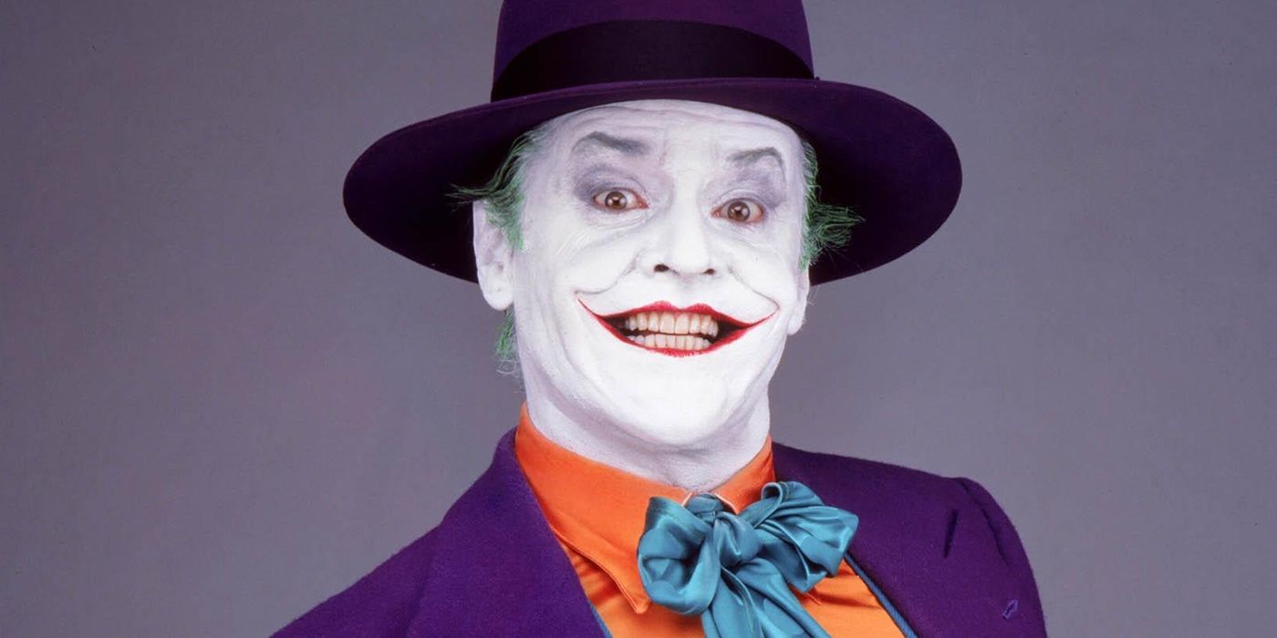 Jack Nicholson's Joker posing for a promo photo for Batman 89