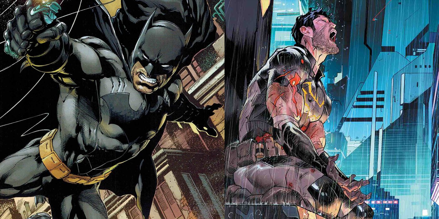 Batman in the New 52 and Bruce Wayne in Future State.