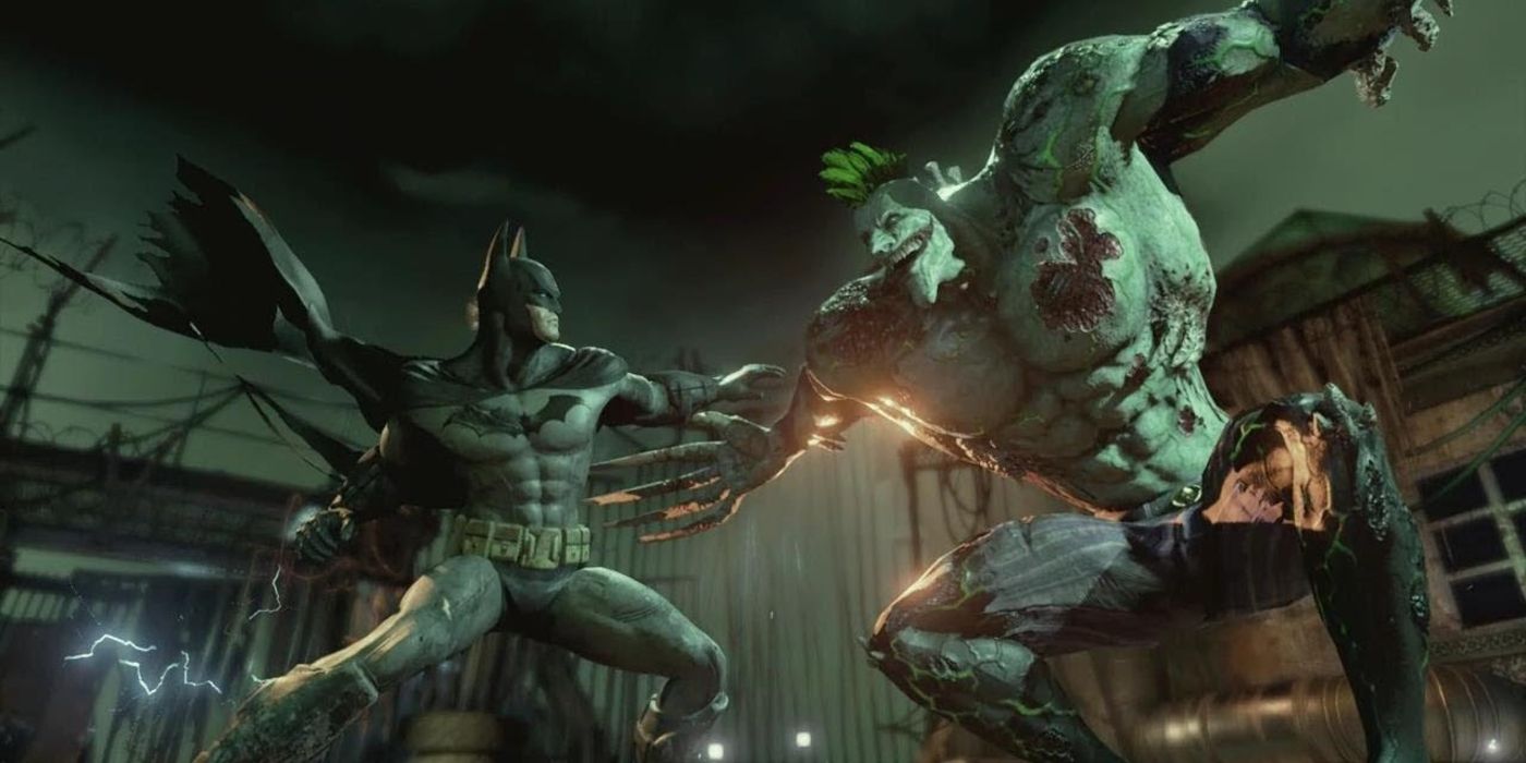 Batman Lutando Titã Coringa - Batman Arkham Asylum
