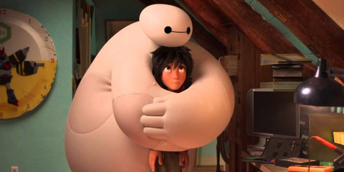 Baymax hugs Hiro in Big Hero Six