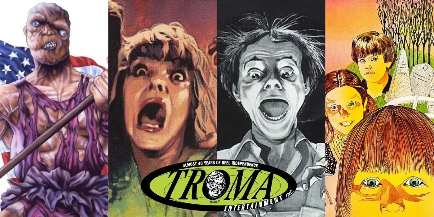 A collection of posters from Troma's best horror movies