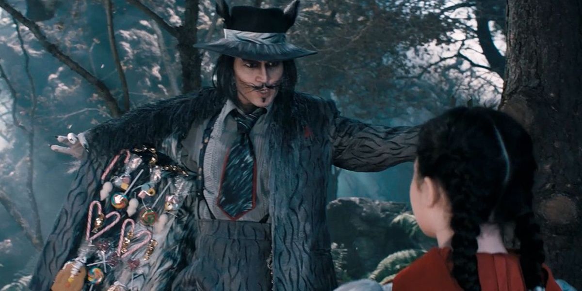 Johnny Depp como o Lobo Mau em Caminhos da Floresta