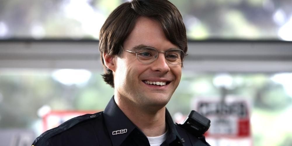 An image of Bill Hader smiling in Superbad