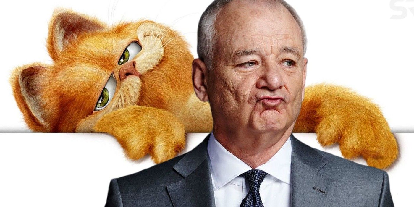 Blended image of Bill Murray and Garfield