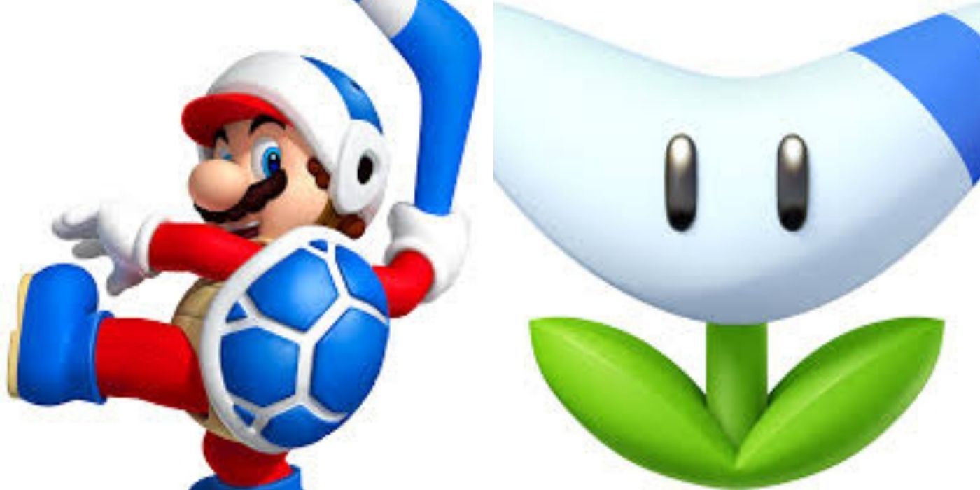Split image of Mario and the Boomerang flower