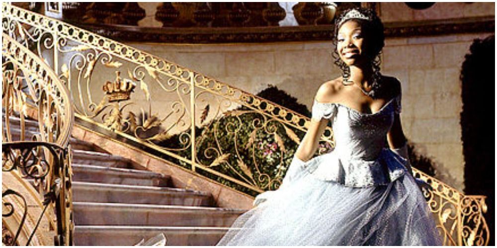Brandy in Cinderella ball gown 1997