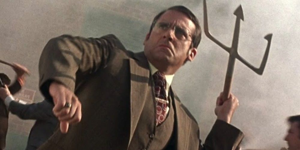 Brick throwing a trident in Anchorman
