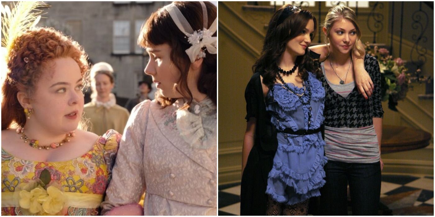 Penelope and Eloise in Bridgerton, and Blair and Jenny in Gossip Girl