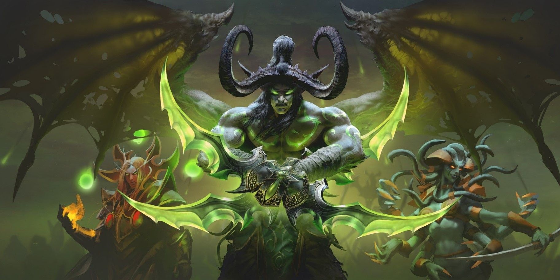 Illidan and crew in World of Warcraft Burning Crusade Classic