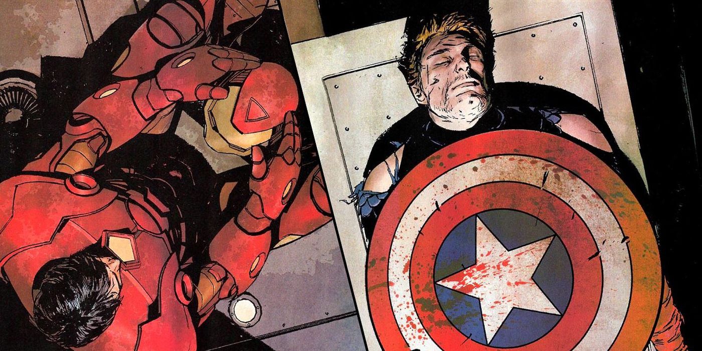 Iron Man mourns a dead Captain America in Civil War