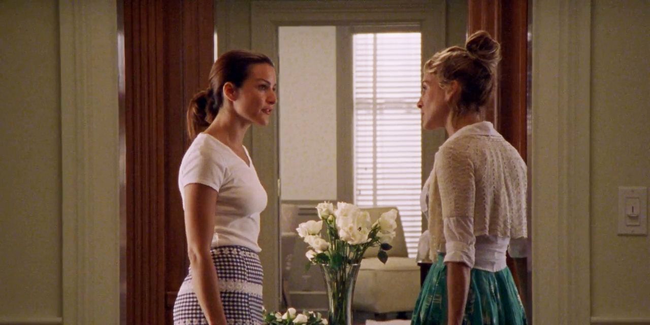 Carrie confronts Charlotte about her not offering money in Sex and the City