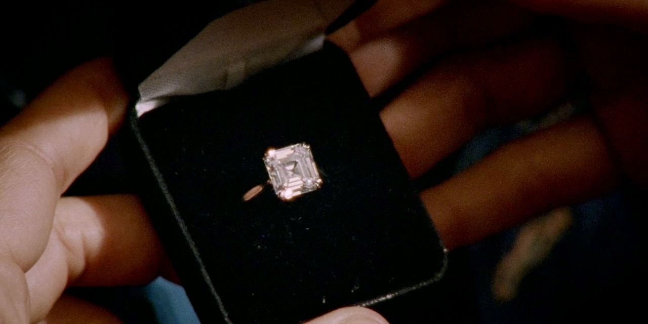 Carrie's engagement ring in Sex and the City's episode Just Say Yes