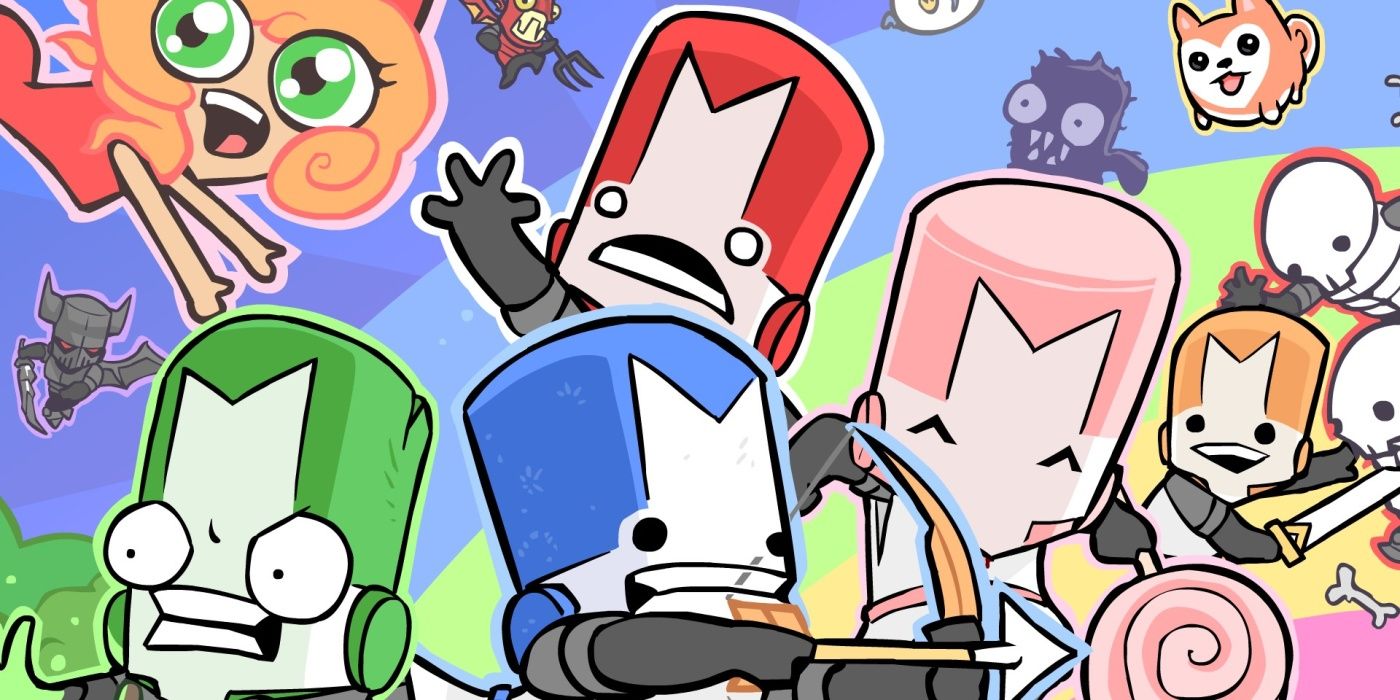 Castle Crashers Knights Ganging Up for a Picture