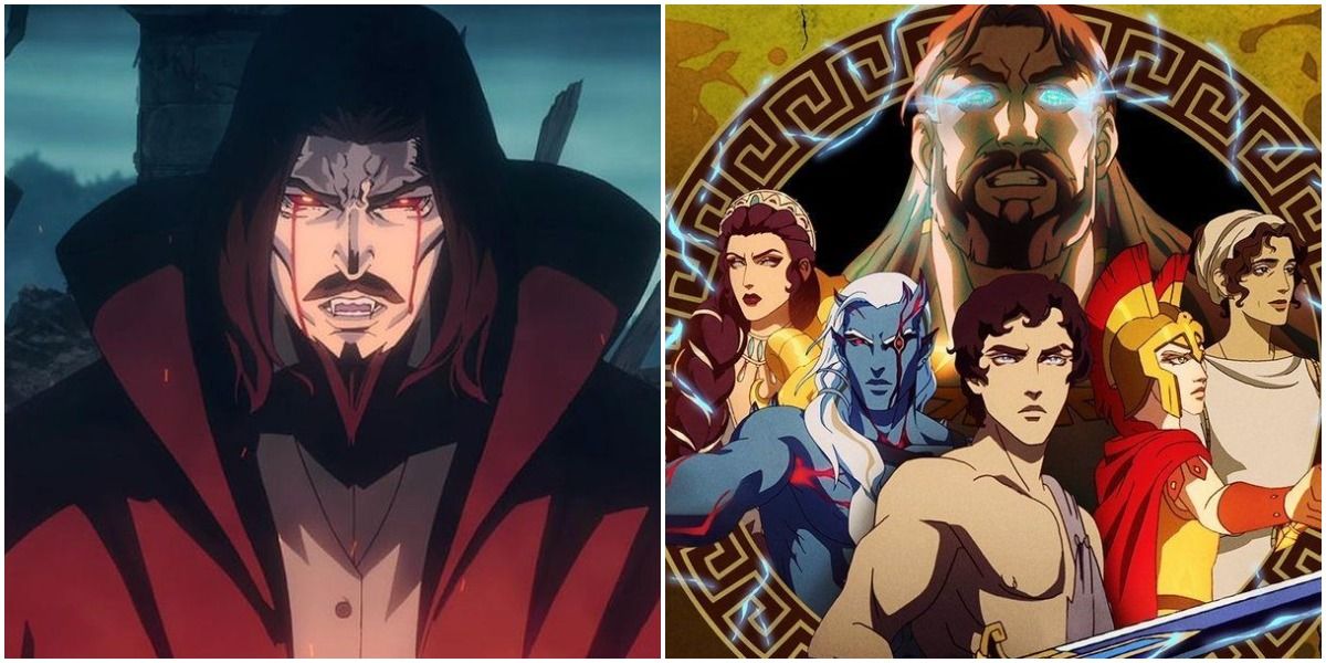 Dracula in Castlevania and new series Blood of Zeus, both streaming on Netflix