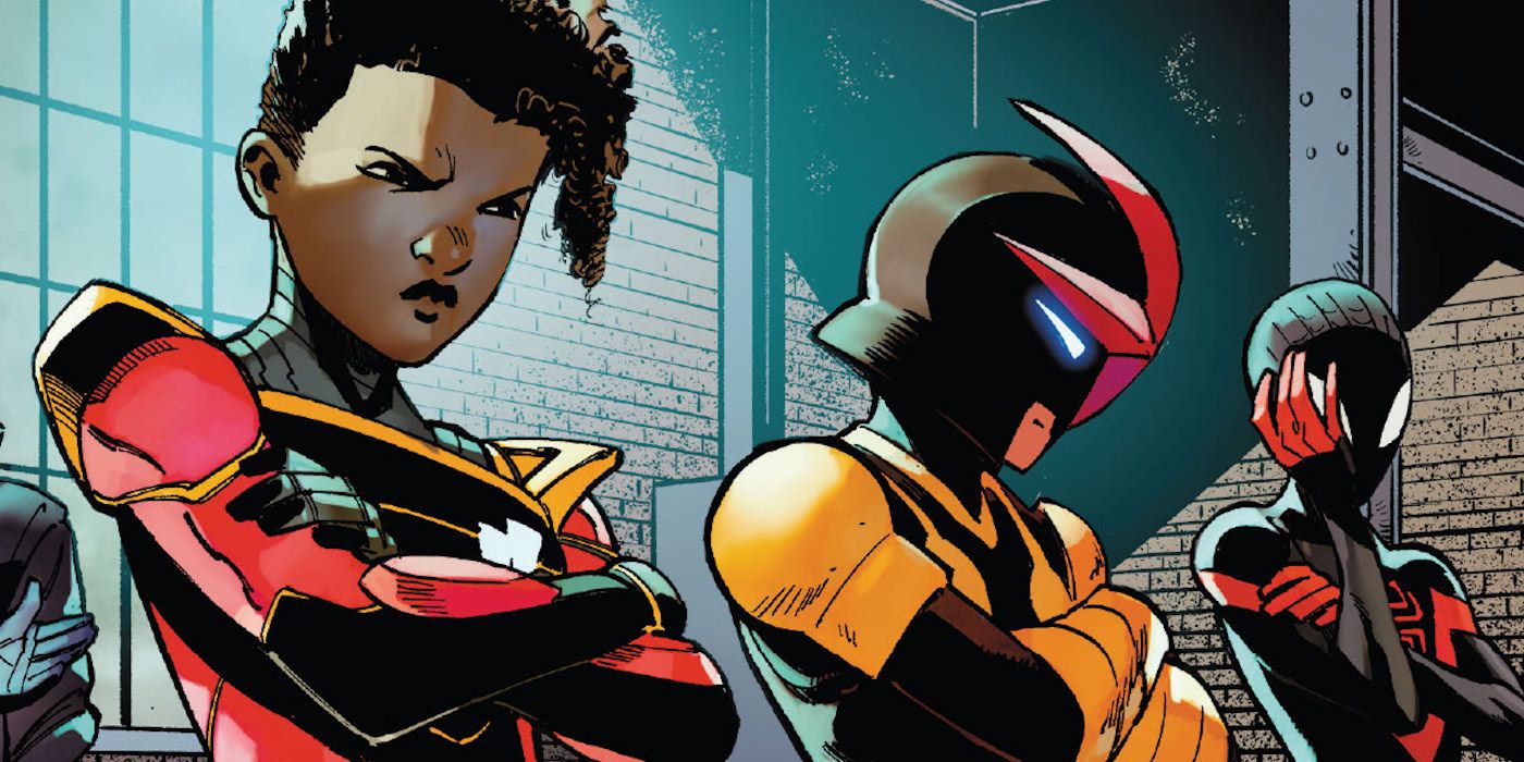 Ironheart, Nova and Miles Morales Spider-Man in Champions Outlawed