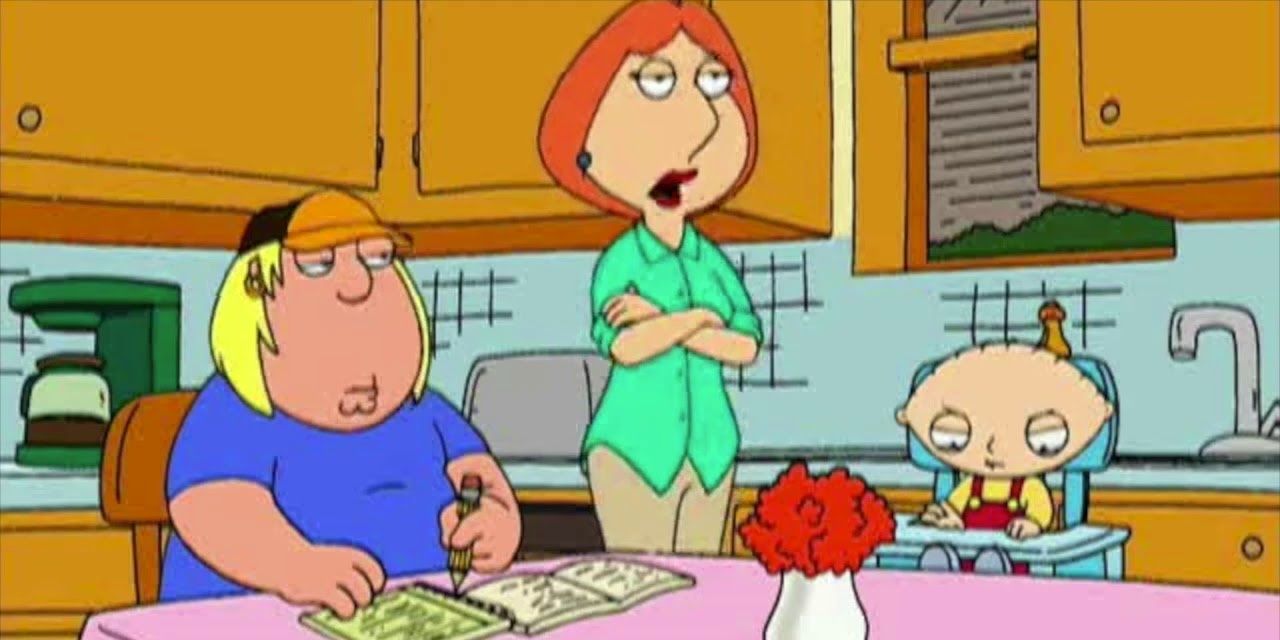 Chris, Lois and Stewie in Family Guy