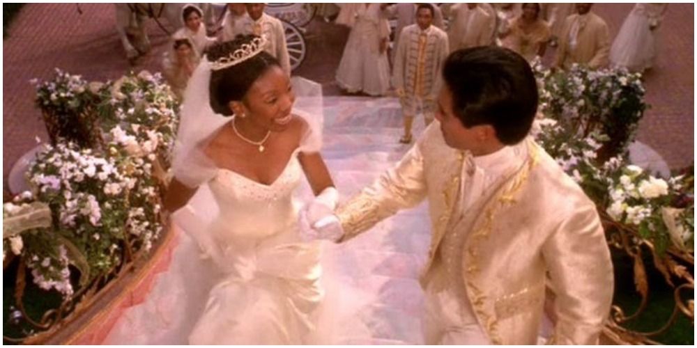 Cinderella 1997 Prince Christopher's Wedding Day Outfit-standing next to Cinderella