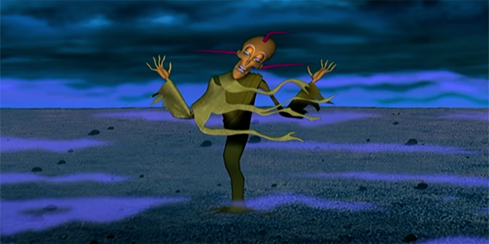 The willowy figure haunting Courage in episode 