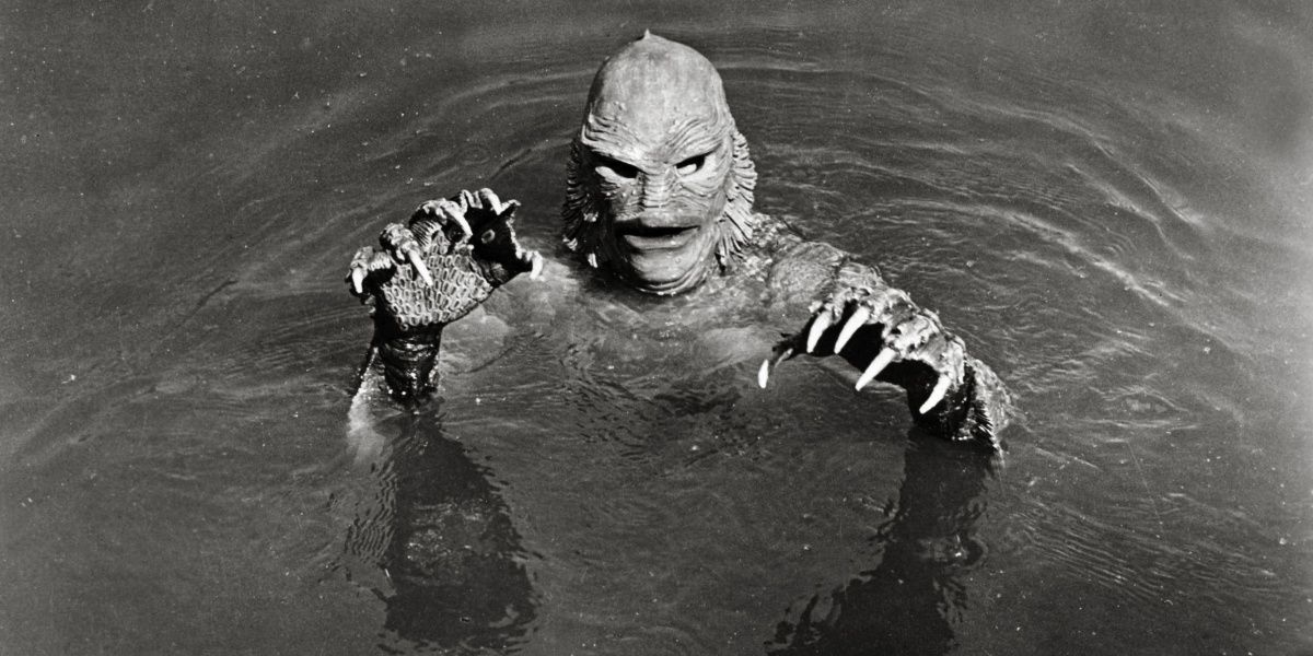 The Gil-Man emerges from the black lagoon from Creature From The Black Lagoon