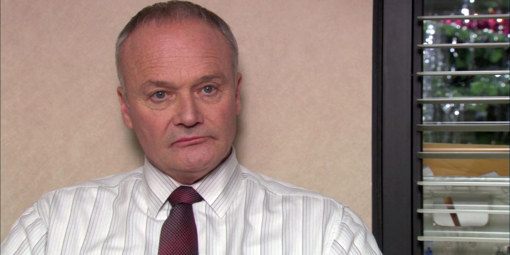 Creed Bratton gives an interview to camera on The Office.