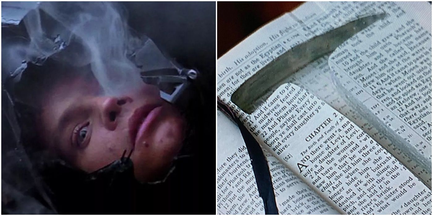 Luke's face in Darth Vader's helmet and Shawshank Redemption hidden book foreshadowing