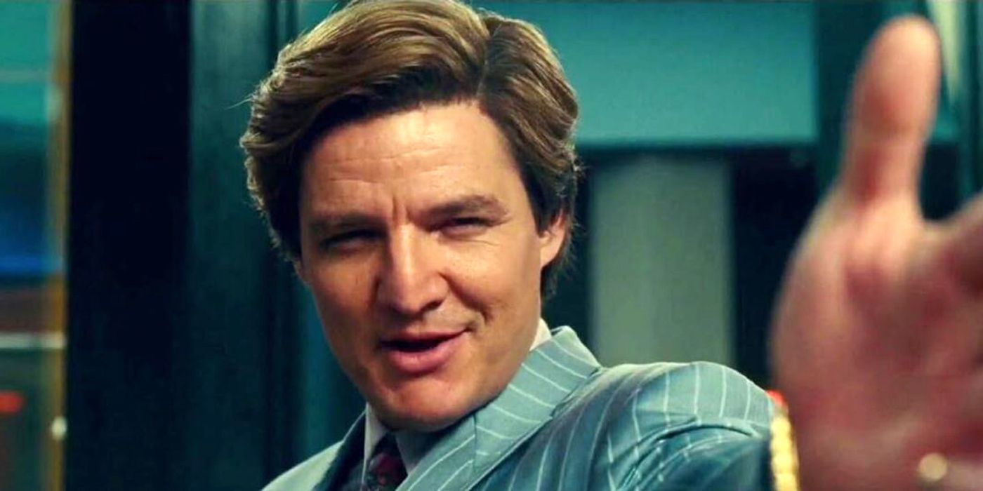 Maxwell Lord with his arms reaching out in Wonder Woman 1984