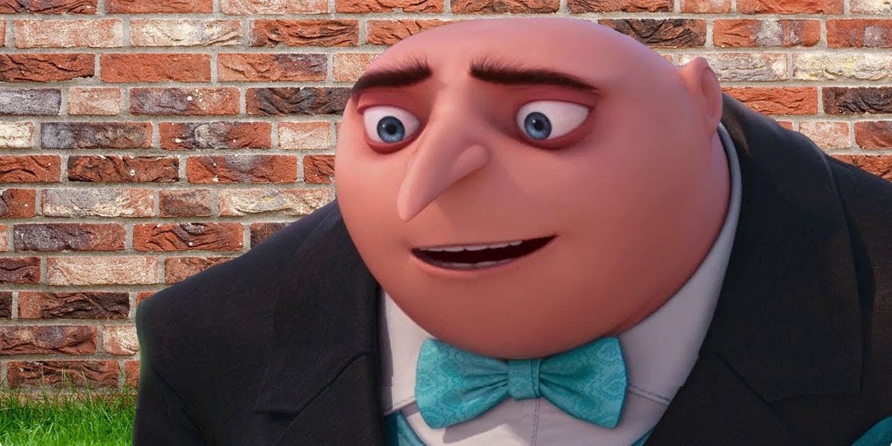 Felonius Gru wearing a suit and smiling in Despicable Me